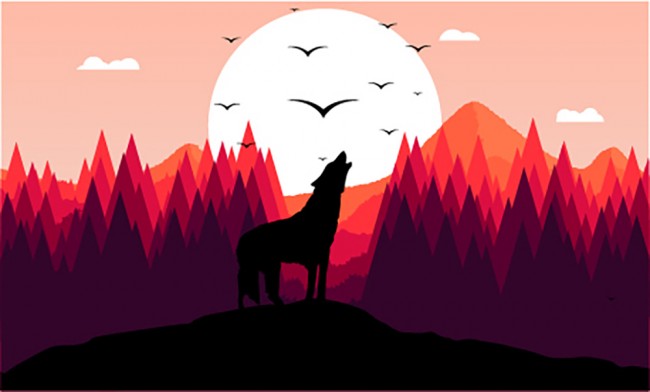 A scenic view of wolf mountain