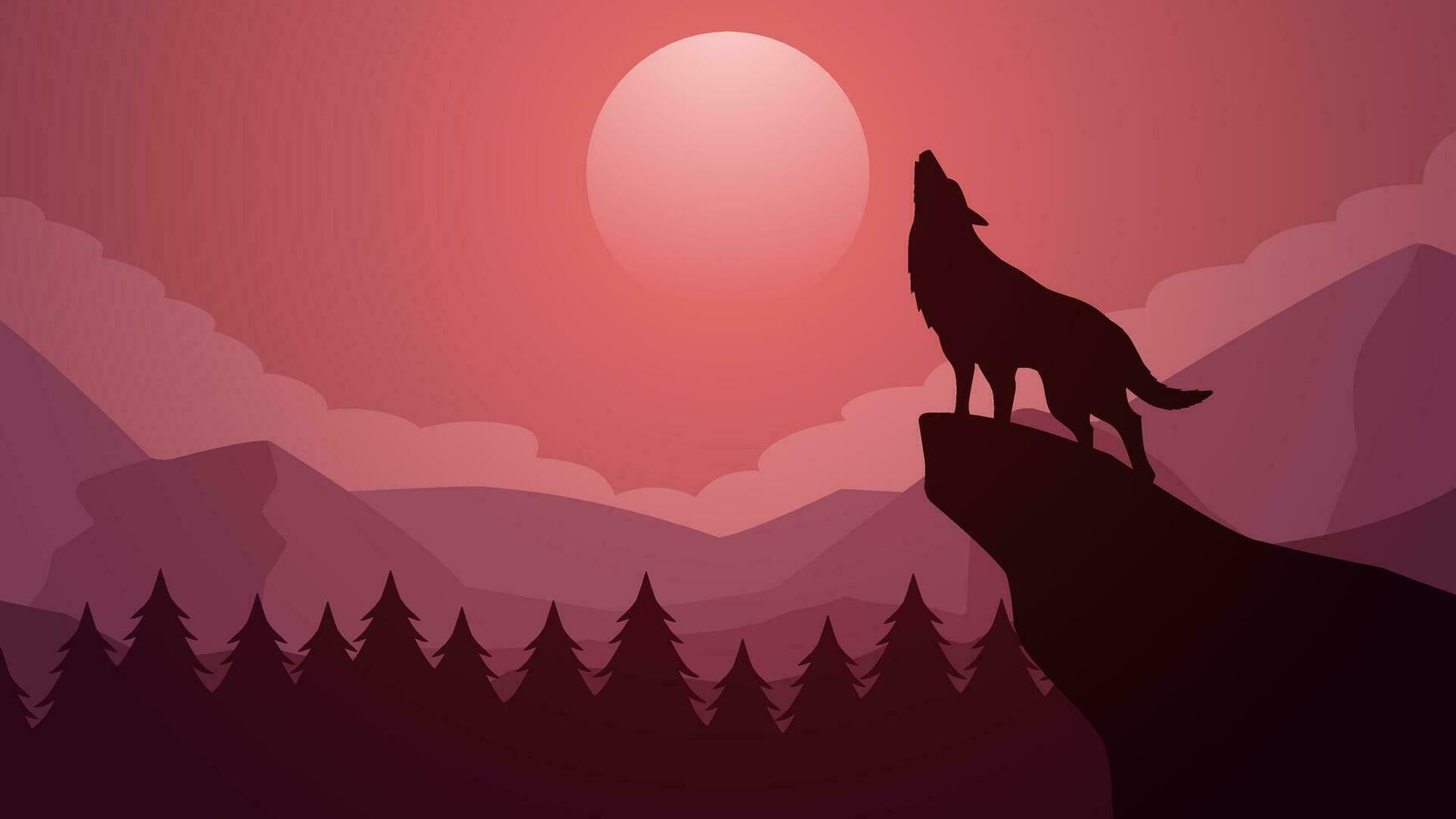 A scenic view of wolf mountain