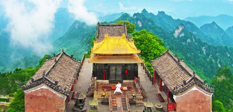 A scenic view of Wudang Mountains Ancient Building Complex