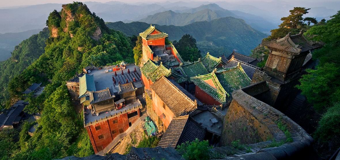 A scenic view of Wudang Mountains Ancient Building Complex