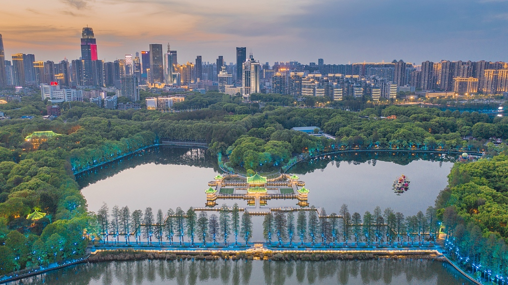 A scenic view of Wuhan East Lake