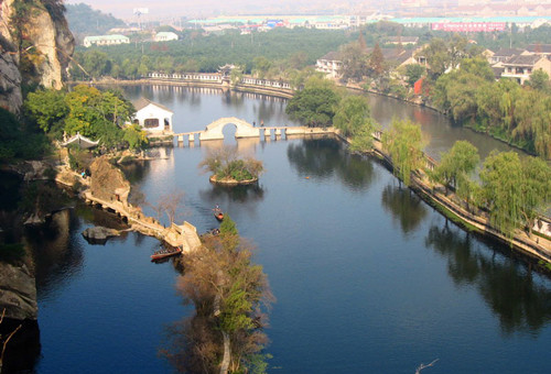 A scenic view of Wuhan East Lake
