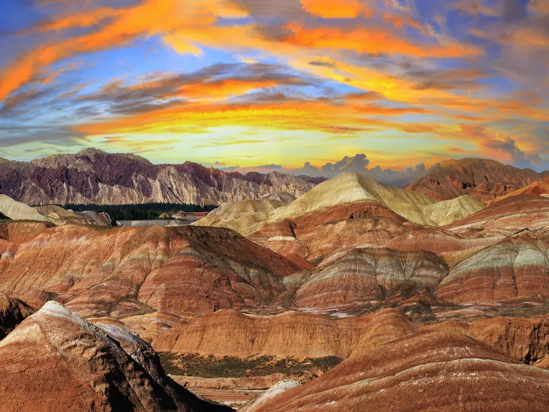 A scenic view of wuwei tianti mountain