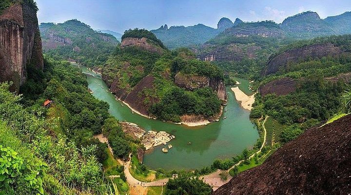 A scenic view of wuyi mountains