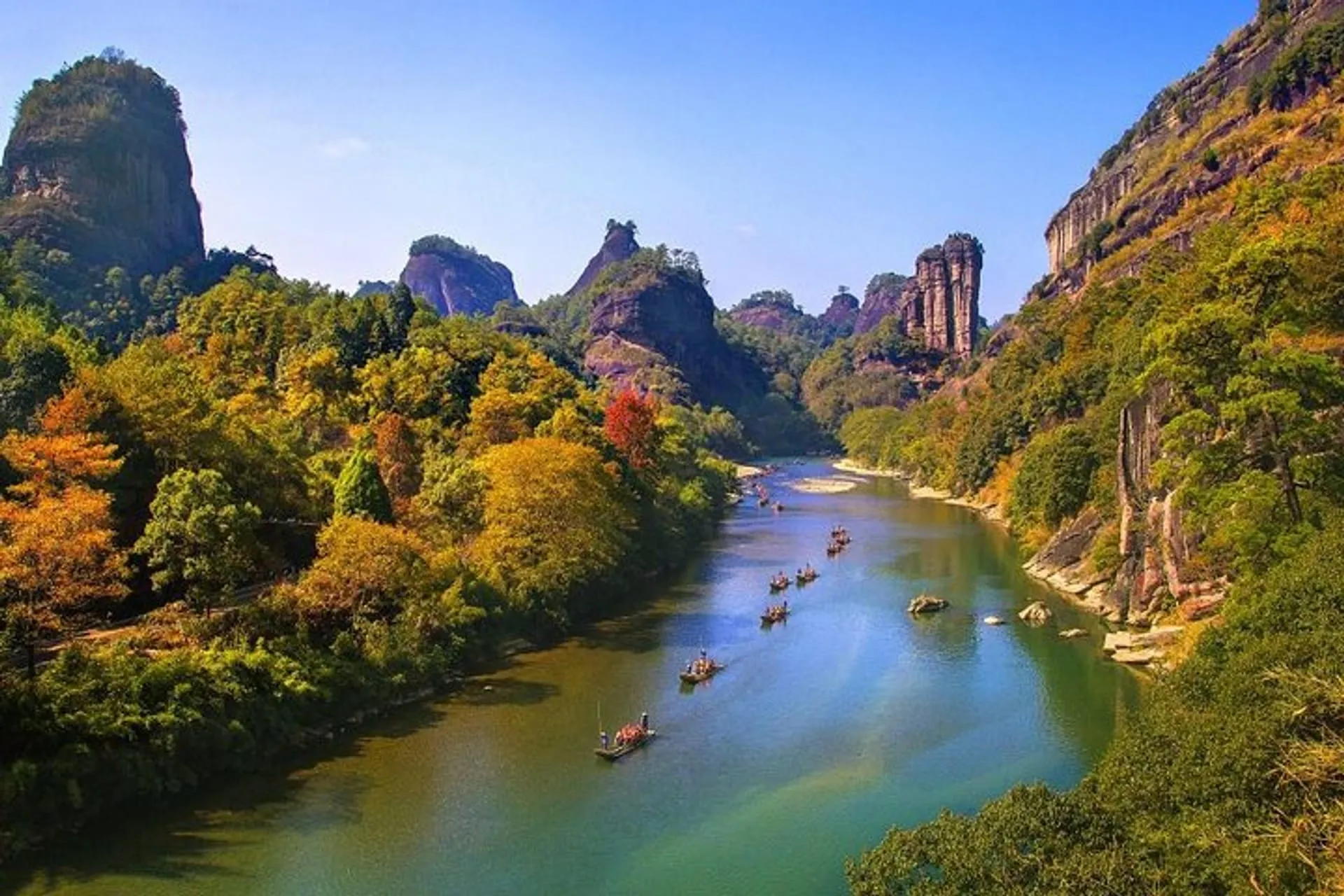 A scenic view of wuyi palace