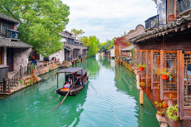 A scenic view of wuzhen ancient town