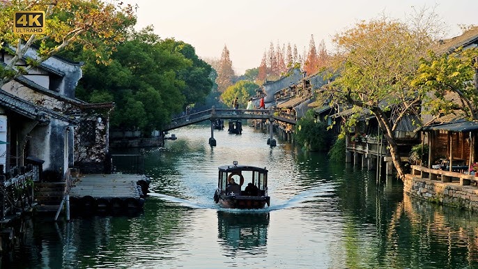 A scenic view of wuzhen ancient town