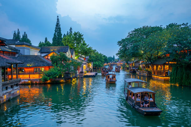 A scenic view of wuzhen water town