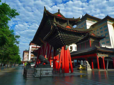 A scenic view of xian_city_god_temple