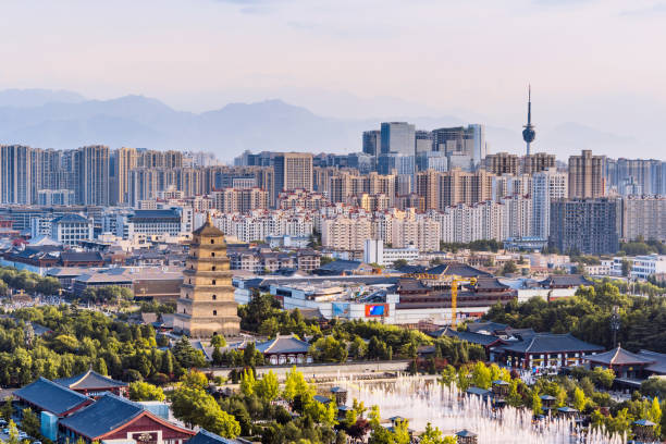 A scenic view of Xiangji Ping Ancient Buildings