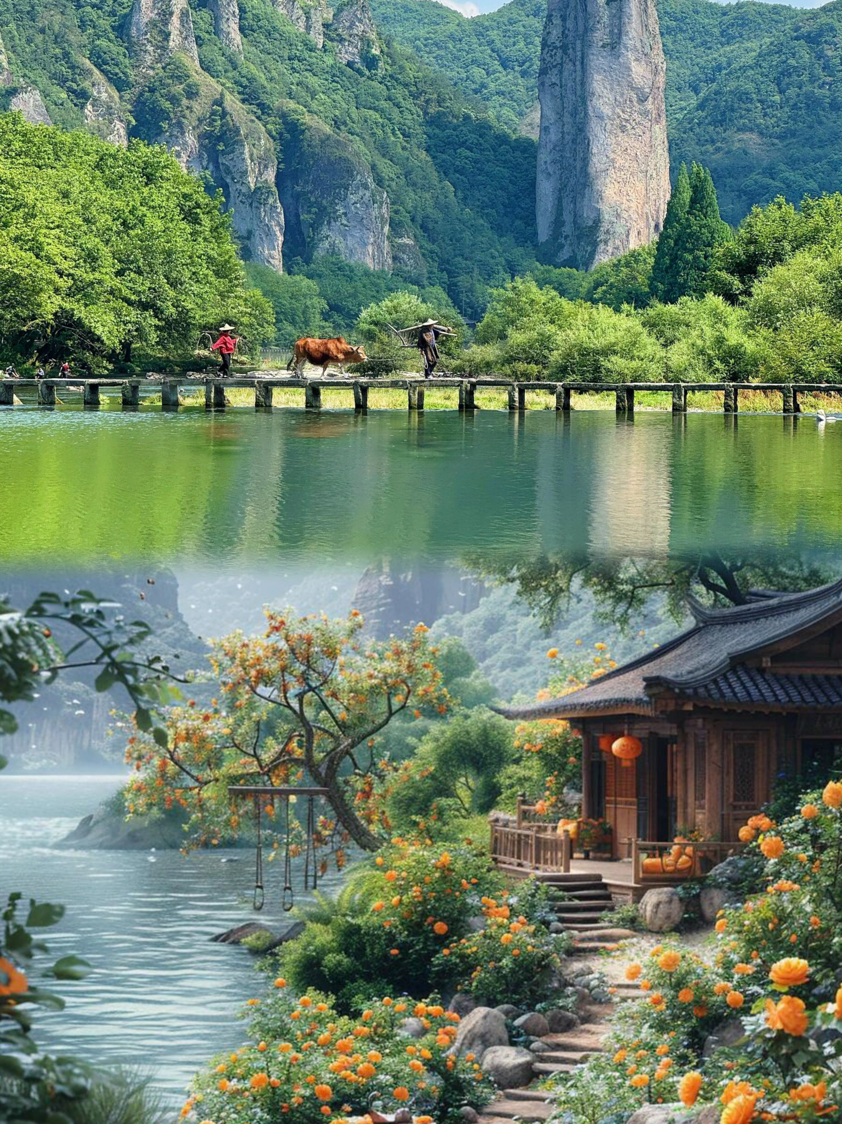 A scenic view of Xiaoyao Jin And Huchun Garden