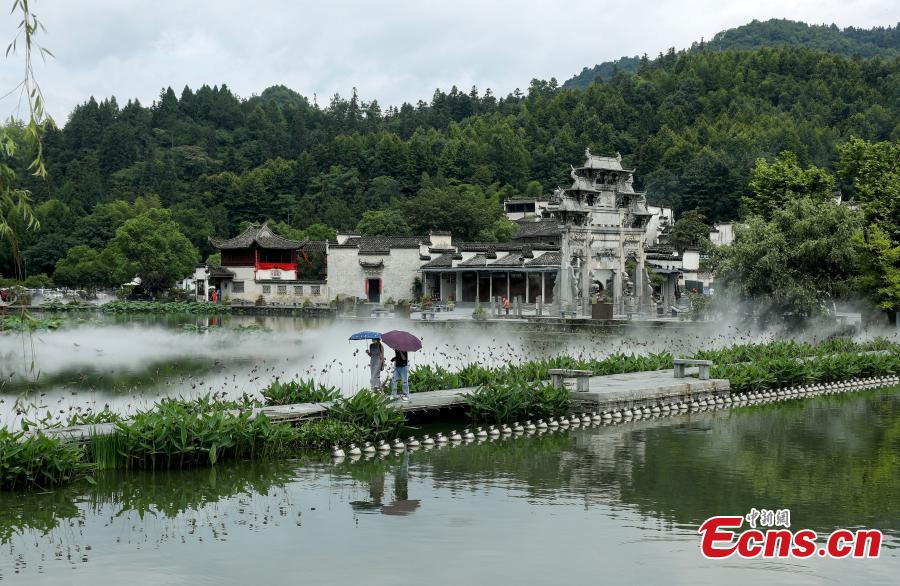 A scenic view of xidi ancient village
