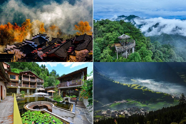 A scenic view of xifu_old_street_cultural_tourism_scenic_area
