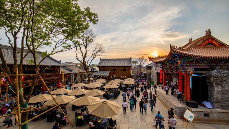A scenic view of xifu_old_street_cultural_tourism_scenic_area