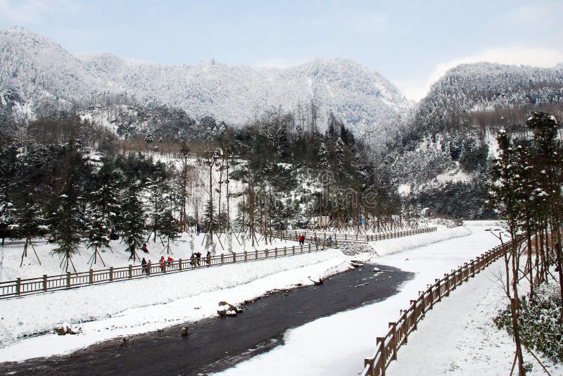 A scenic view of xiling snow mountain