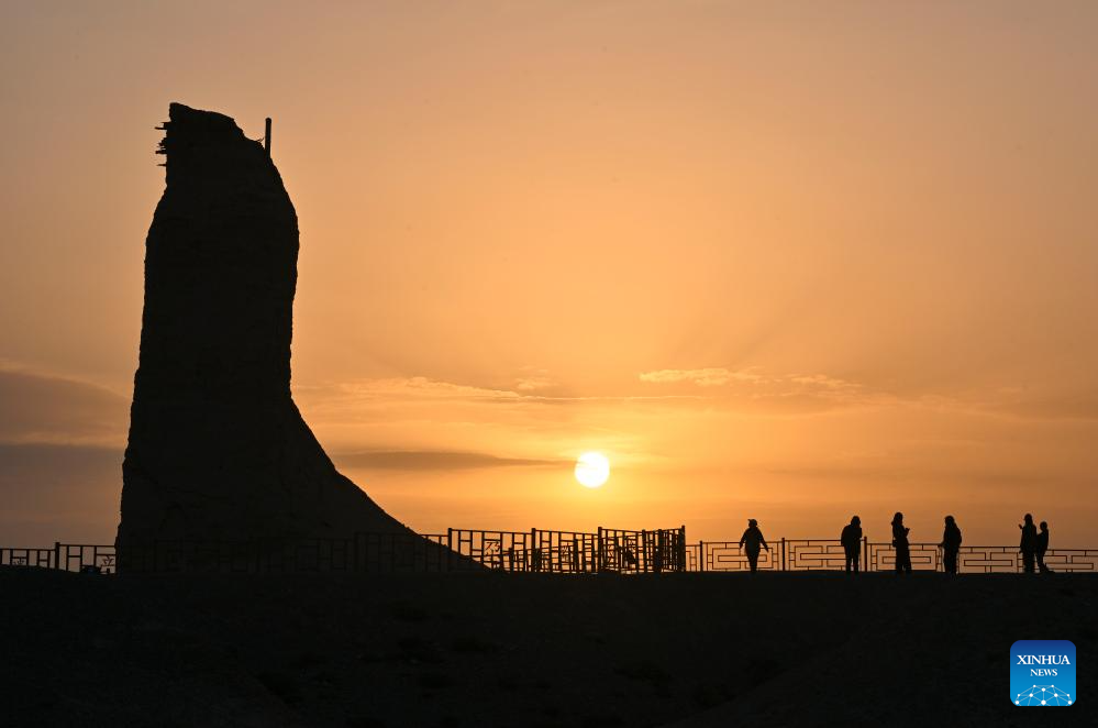 A scenic view of xinjiang beacon towers