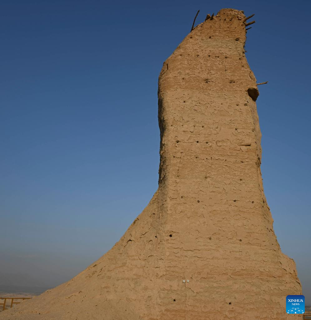 A scenic view of xinjiang beacon towers