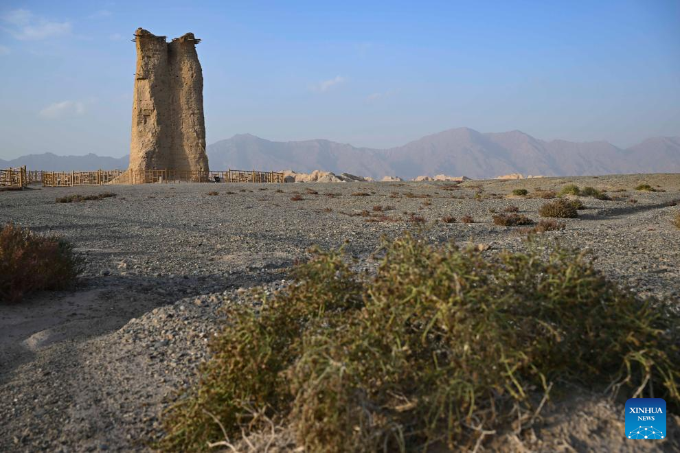 A scenic view of xinjiang beacon towers