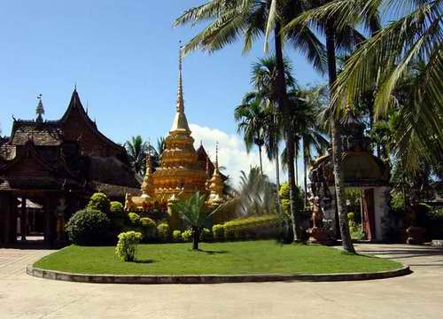 A scenic view of xishuangbanna manfeilong pagoda
