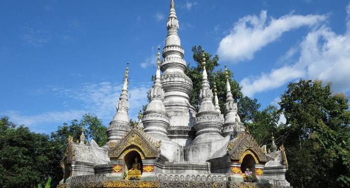 A scenic view of xishuangbanna manfeilong pagoda