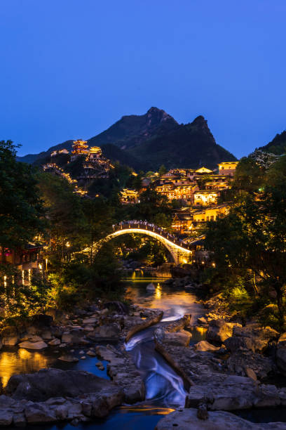 A scenic view of Xiu Jiang Ancient Cliff Tomb Group