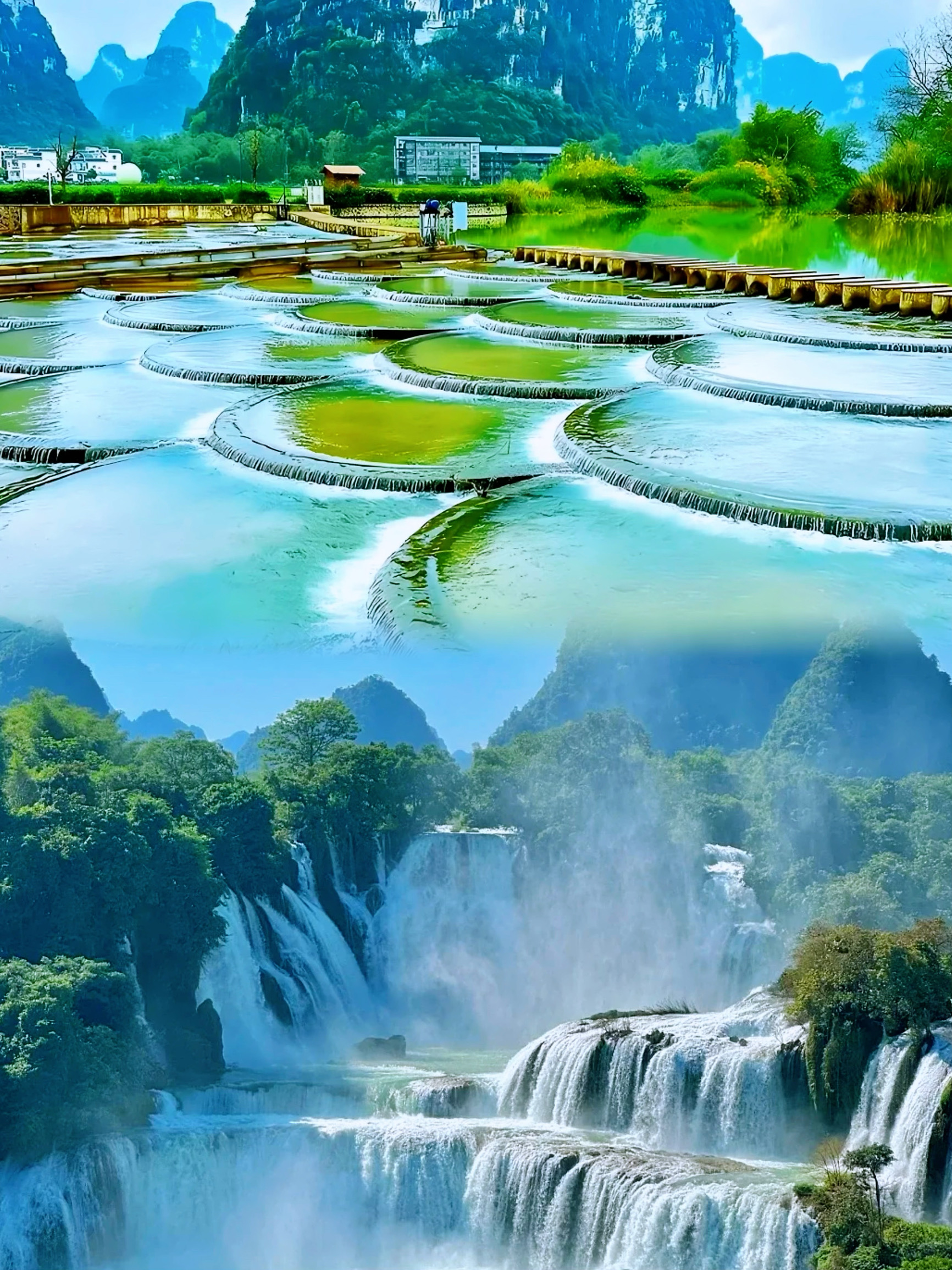 A scenic view of Xiu Water Scenic Area