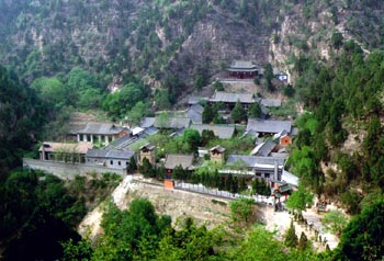 A scenic view of Xuanzhong Temple