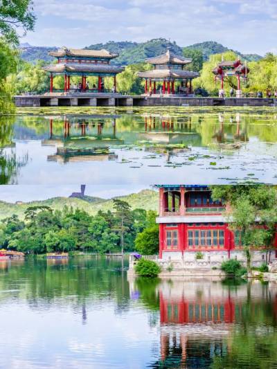 A scenic view of Xumi Fushou Temple