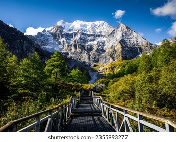 A scenic view of yading nature reserve