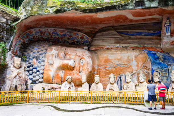 A scenic view of yagou_rock_carvings