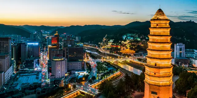 A scenic view of yanan_revolutionary_memorial_land_scenic_area