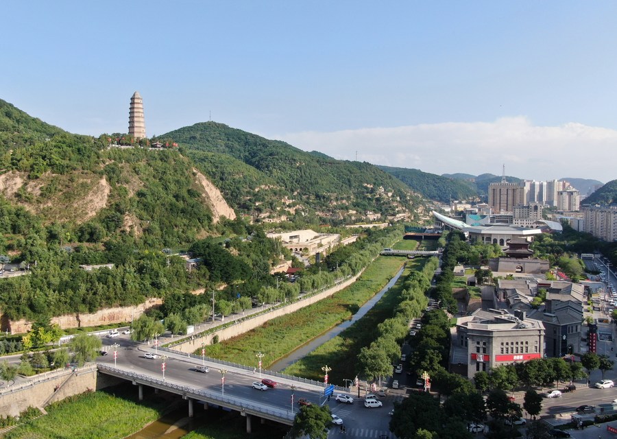 A scenic view of yanan_revolutionary_memorial_land_scenic_area