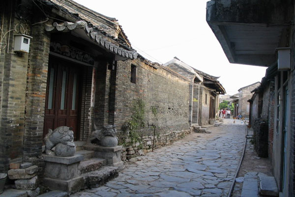 A scenic view of yangmei ancient town