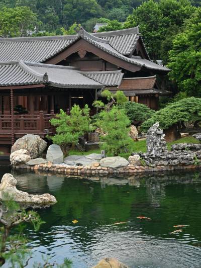 A scenic view of yangmei ancient town