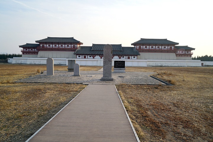 A scenic view of yangshan han dynasty tombs