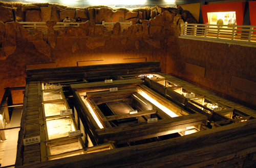 A scenic view of yangshan han dynasty tombs