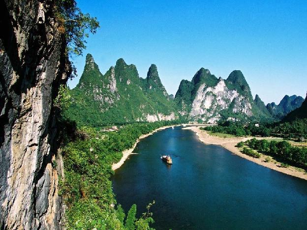 A scenic view of yangshuo scenic area