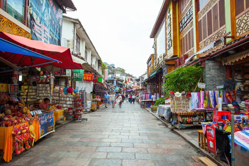 A scenic view of yangshuo west street