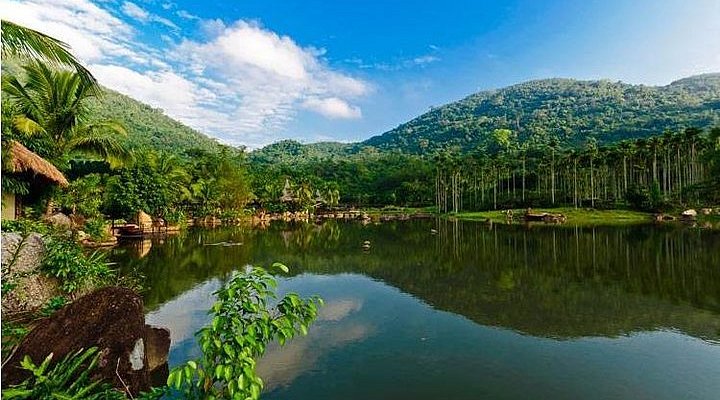 A scenic view of yanoda rainforest cultural tourism zone