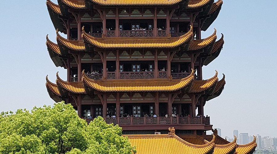 A scenic view of Yellow Crane Tower