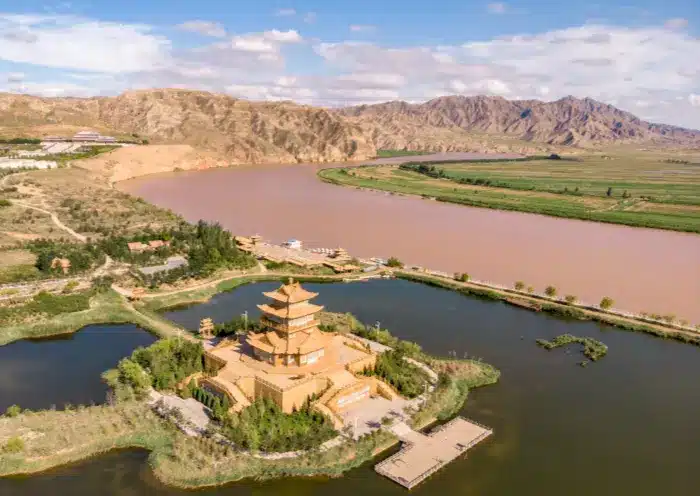 A scenic view of Yellow River Ancient Course Ruins