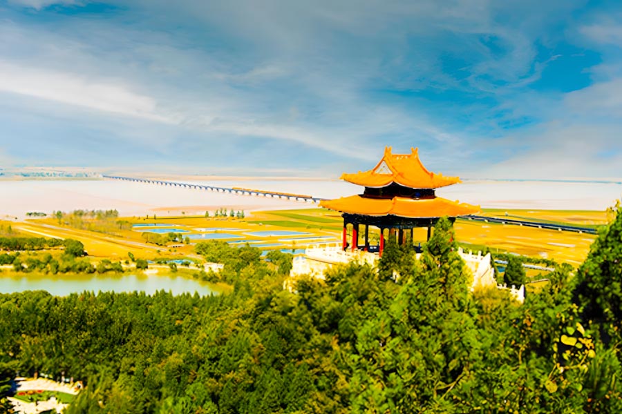 A scenic view of Yellow River Scenic Area