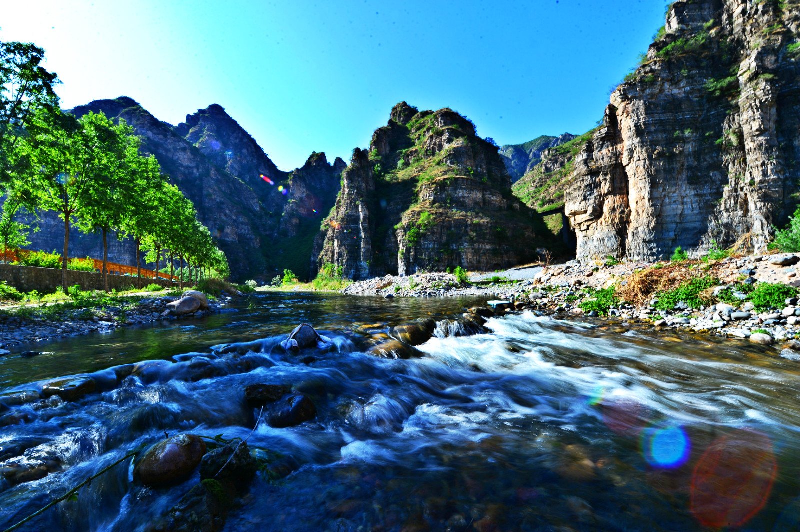 A scenic view of Yesanpo Scenic Area