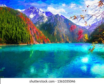 A scenic view of yinghua mountain
