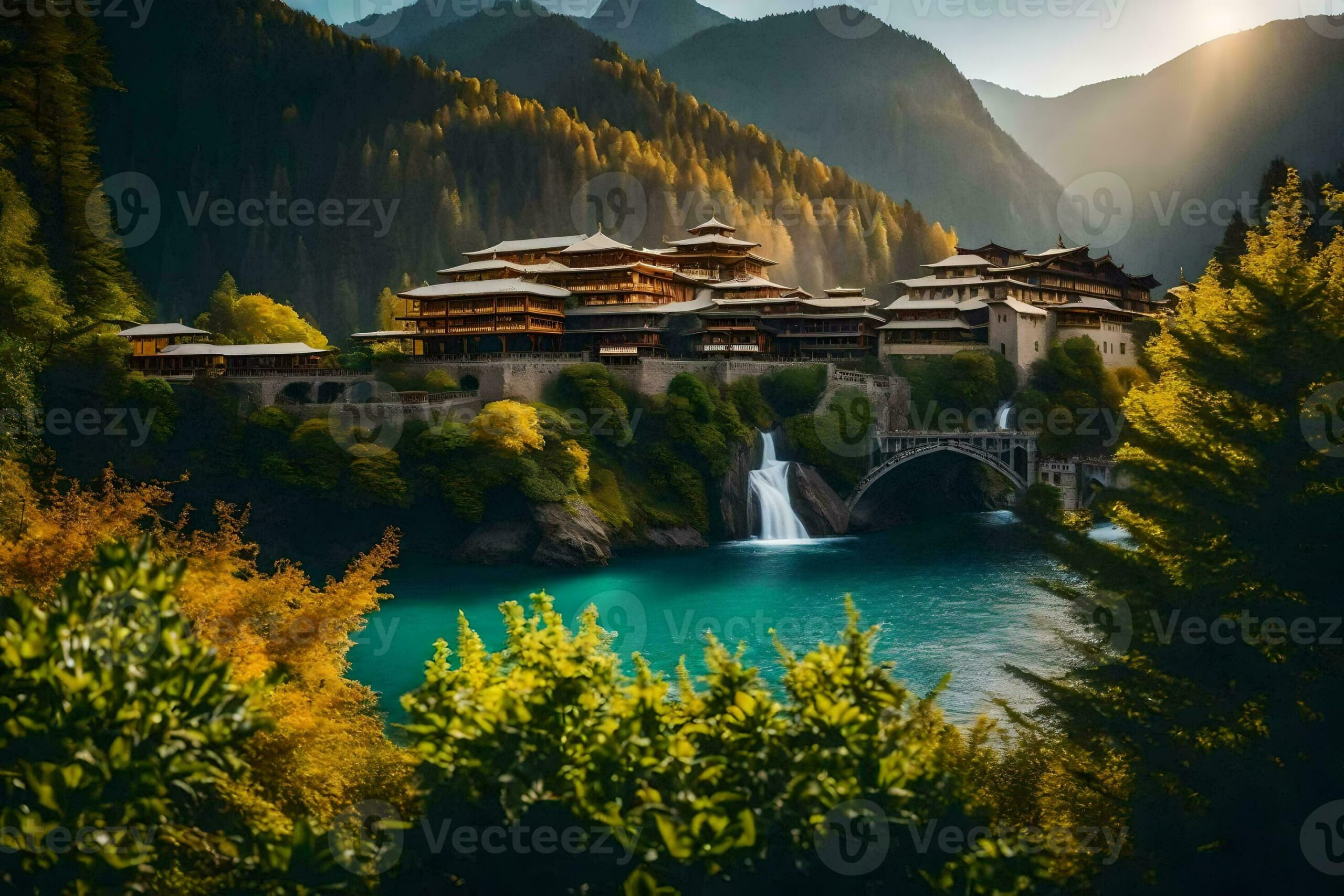 A scenic view of yinghua mountain