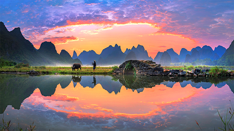 A scenic view of yinghuahu_scenic_area