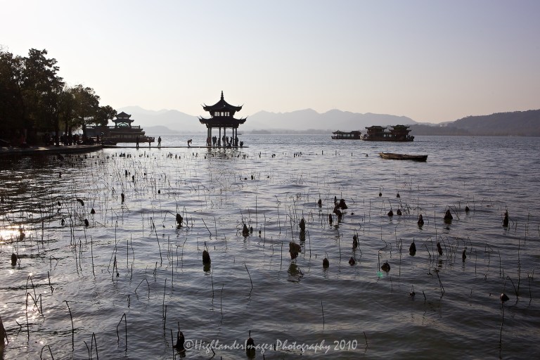 A scenic view of yingzhou west lake