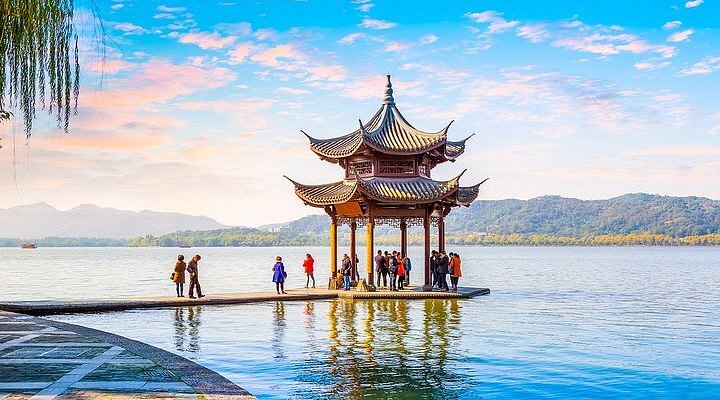 A scenic view of yiwu zhengjue temple