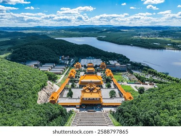 A scenic view of yiwu zhengjue temple