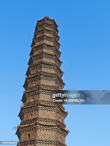 A scenic view of Youguo Temple Iron Pagoda